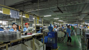 Factory workers in Zhuhai, China