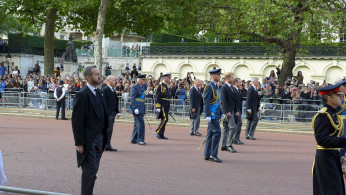 Royal Procession Following Queen's Coffin