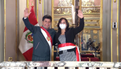 Pedro Castillo and Dina Boluarte in Feb. 8, 2022