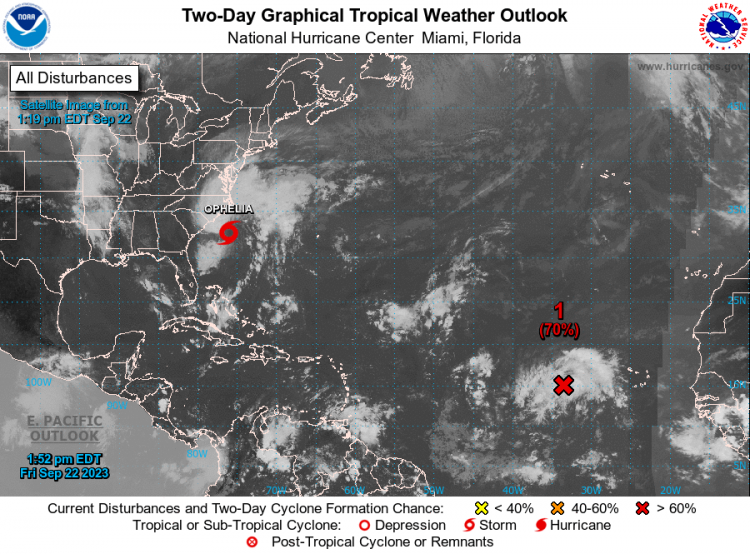 Tropical Storm Ophelia Threatens East Coast with Heavy Rain, Winds, and Coastal Flooding