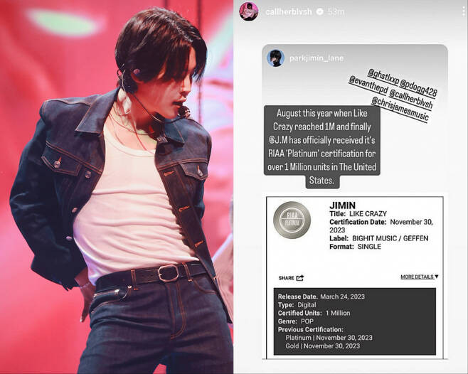 BTS Jimin Sets Unprecedented Milestone: Platinum in Korea, US, Japan, and Gold in Canada