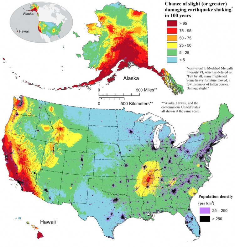 US Earthquake Risk Soars: 75% of Nation Faces Seismic Threats, USGS Reveals
