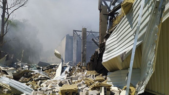 Printing house in Kharkiv after Russian missile strike
