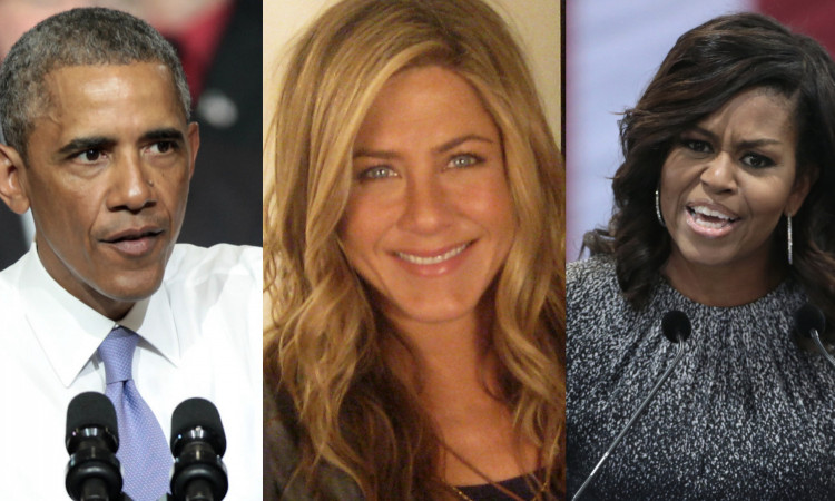 Barack Obama, Jennifer Aniston and Michelle Obama