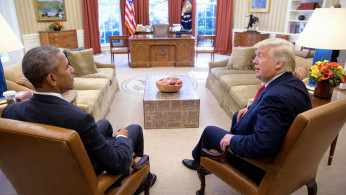 Trump and Obama share a quiet, animated conversation that prompts plenty of questions.