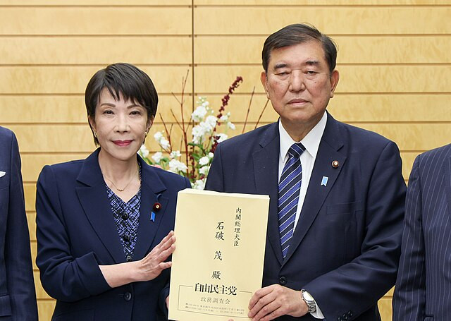 Shigeru Ishiba and Sanae Takaichi
