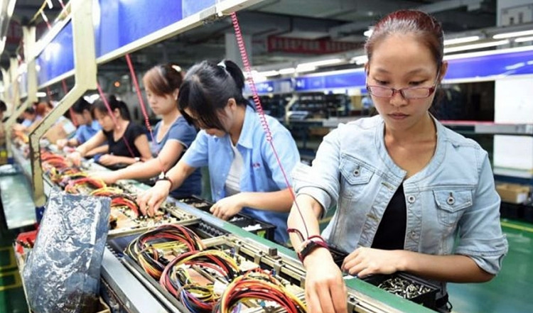 Electronics production line in China 