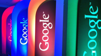 Google signs in different colors