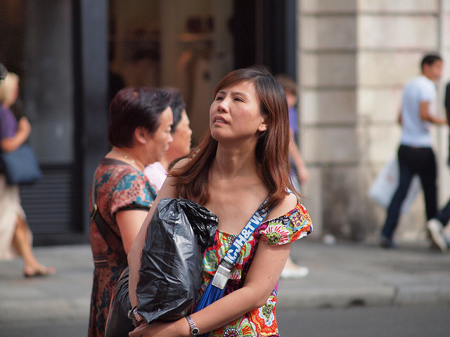 Chinese tourist in Paris, France