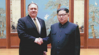 Mike Pompeo and Kim Jong Un