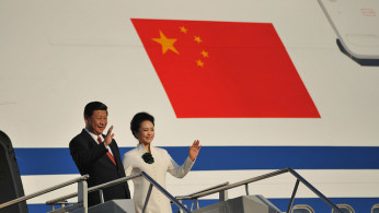 China's President Xi Jinping and wife, First Lady Peng Liyuan