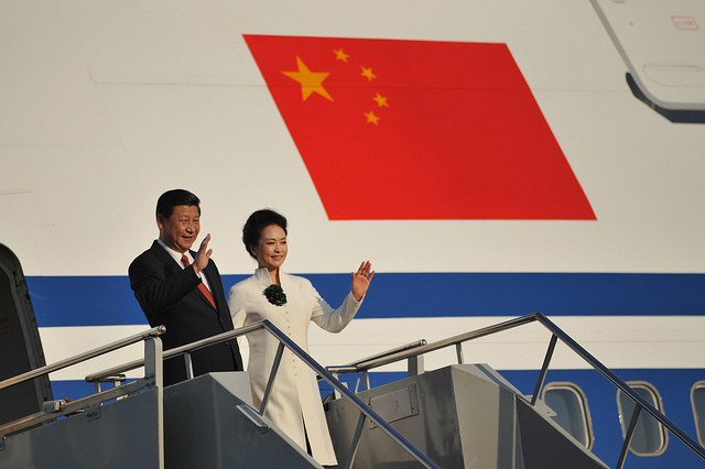 China's President Xi Jinping and wife, First Lady Peng Liyuan
