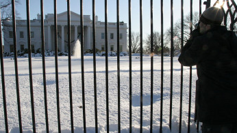 Tourists taking pic at White House