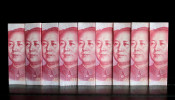 Picture illustration of Chinese 100 yuan banknotes