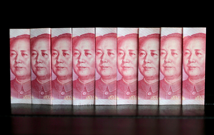 Picture illustration of Chinese 100 yuan banknotes