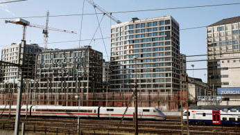 Facades made in China by China Yuanda Group are seen at the new apartment and business buildings built by Swiss railway operator Schweizerische Bundesbahnen at the Europaallee in Zurichnese