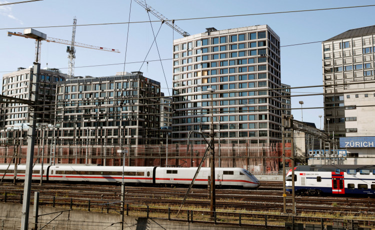 Facades made in China by China Yuanda Group are seen at the new apartment and business buildings built by Swiss railway operator Schweizerische Bundesbahnen at the Europaallee in Zurichnese