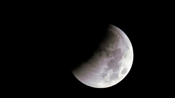 Lunar eclipse over Shanghai