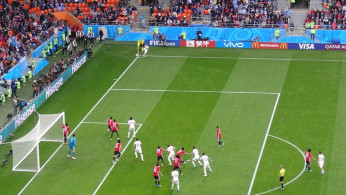 2018 FIFA World Cup Group A march EGY-URU - Carlos Sánchez corner