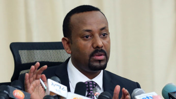 Ethiopia’s Prime Minister, Abiy Ahmed addresses a news conference in his office in Addis Ababa