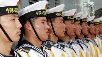 Chinese Navy Soldiers Lineup