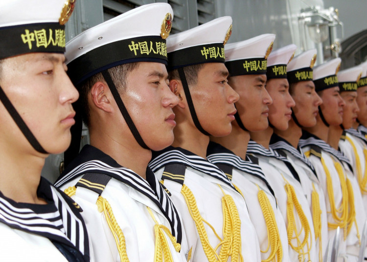 Chinese Navy Soldiers Lineup