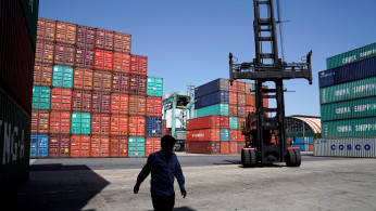 Containers at the Shanghai port