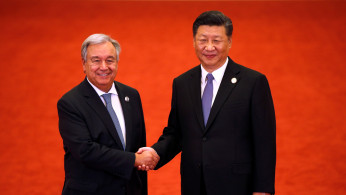 United Nations Secretary-General Antonio Guterres and Chinese President Xi Jinping