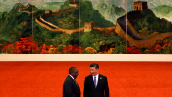 Chinese President Xi Jinping meets South African President Cyril Ramaphosa, during the Forum on China-Africa Cooperation held at the Great Hall of the People in Beijing