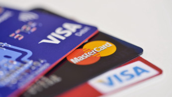 Visa and MasterCard Credit Card Closeup