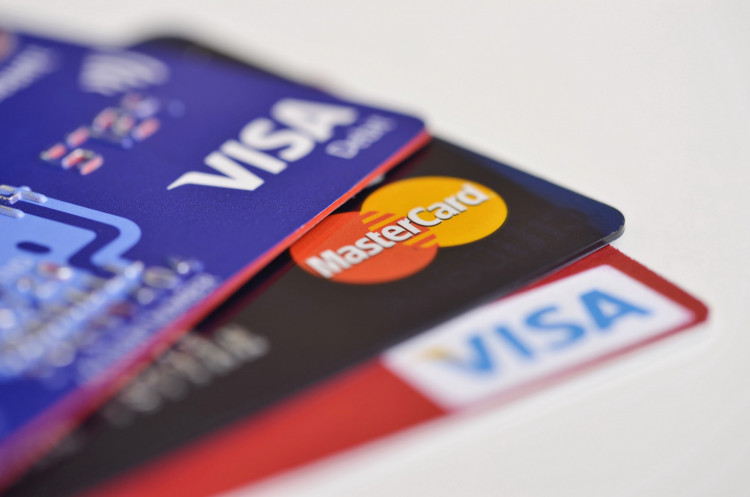 Visa and MasterCard Credit Card Closeup