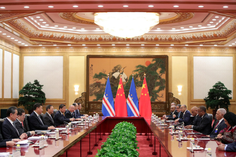 Chinese president Xi Jinping meeting with African leaders
