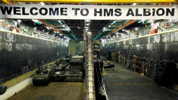 The loading dock of the HMS Albion