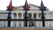 A sign marks the U.S Treasury Department in Washington