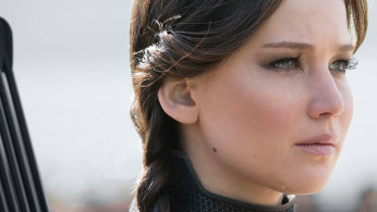 Jennifer Lawrence as Katniss Everdeen in the 