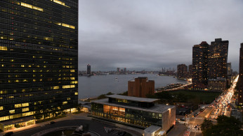The United Nations Headquarters is seen ahead of the United Nations General Assembly in New York City