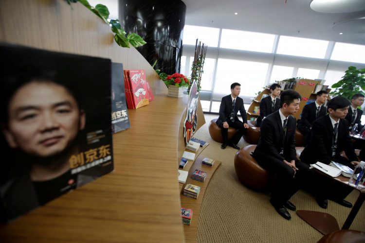Members of JD.com's VIP delivery team