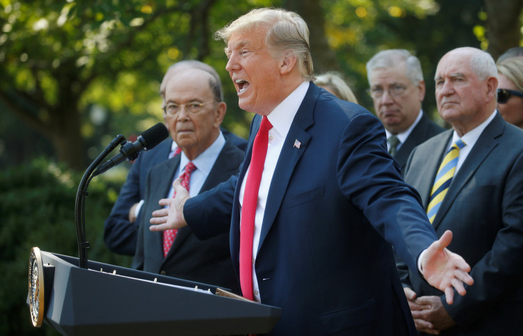 U.S. President Donald Trump delivers remarks on the United States-Mexico-Canada Agreement (USMCA) 