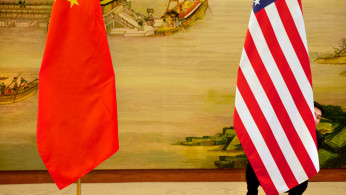 China and US Flags