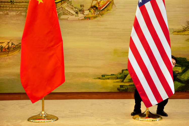 China and US Flags