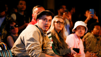 Brooklyn Beckham attends the Pam Hogg catwalk show at Freemasons Hall during London Fashion Week Women's in London
