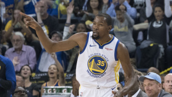 NBA: Kevin Durant with the Golden State Warriors