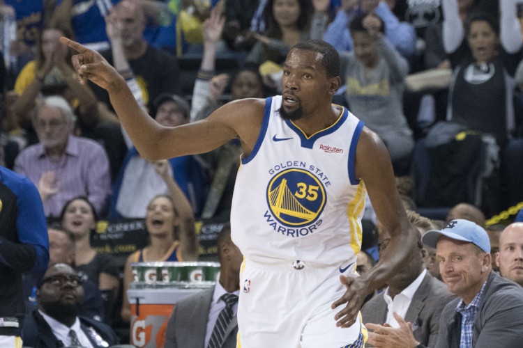NBA: Kevin Durant with the Golden State Warriors