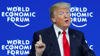 U.S. President Donald Trump attends the World Economic Forum 