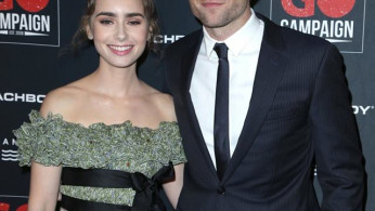 Lily Collins and Robert Pattinson (L-R)