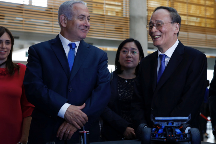 Israeli Prime Minister and Chinese Vice President Wang Qishan