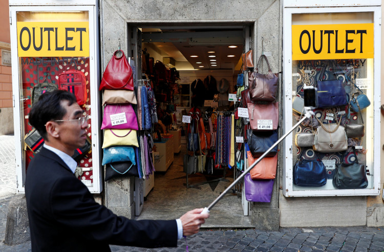 A Chinese tourist in Rome