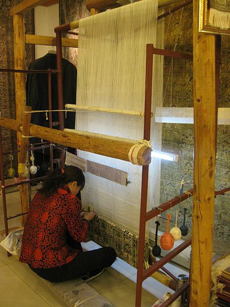 Silk weaving