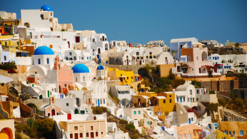 Santorini Village In Greece