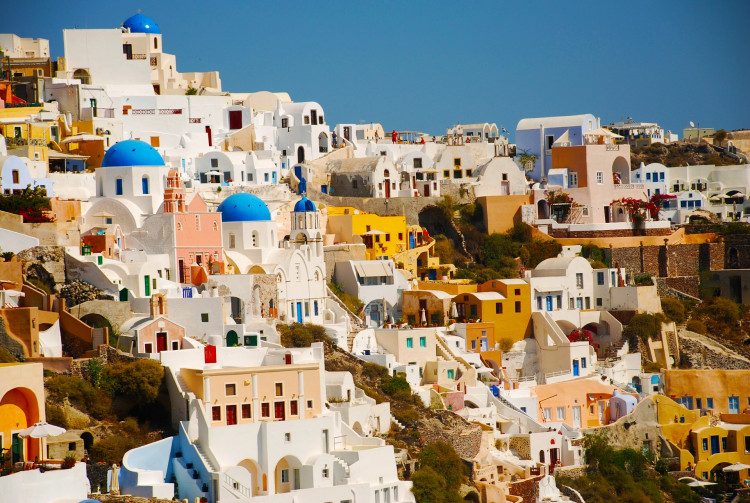 Santorini Village In Greece